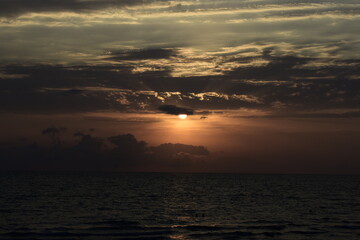 sunset over the sea