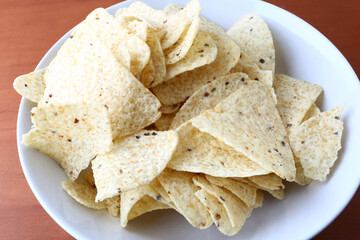 nachos as typical aperitiv mexican food