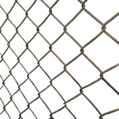 Fototapeta premium Square wire fence mesh texture close-up wire mesh fence pattern square wire fence design transparent background image wire mesh texture modern fencing material industrial mesh structure PNG