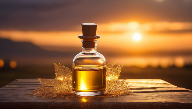 Golden Hour Elixir A Captivating Drop Of Light