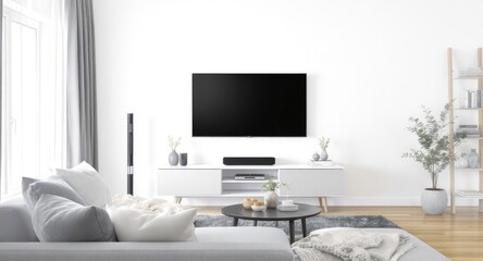 Modern living room with TV