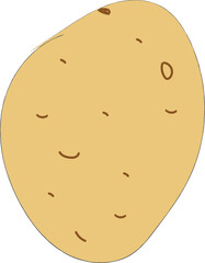 vector illustration of a potato. 