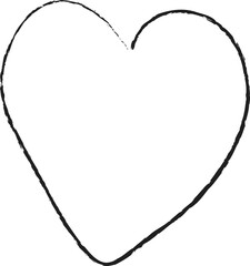 heart of the black and white. Simple Hand-Drawn Heart Shape