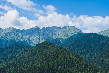 Fototapeta premium Impressive mountain landscape on a sunny summer day