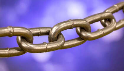 Obraz premium Metal chain against a blurred background