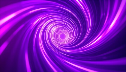 Abstract swirling tunnel of vibrant purple and pink light