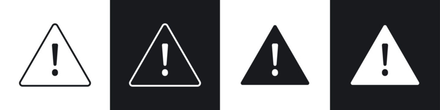 Error icons in flat and thin stroke style