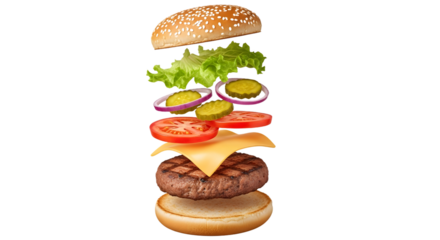 A piece of honeycomb filled with golden honey, isolated on a transparent background