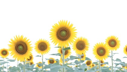 Fototapeta premium Sunflowers in a bright field