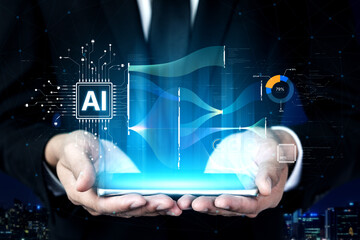 AI Assistant Brain Processor with LLM Technology, Big Data, Machine Learning, Generative AI for Business Support, Future Agentic AI Technology and Artificial Intelligence Prompt Engineering. Spline