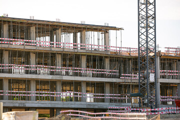 construction site with crane