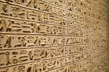 Egyptian hieroglyphs stone background. Egyptian hieroglyphics stone background in Egypt