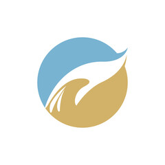 hands care abstract logo modern style