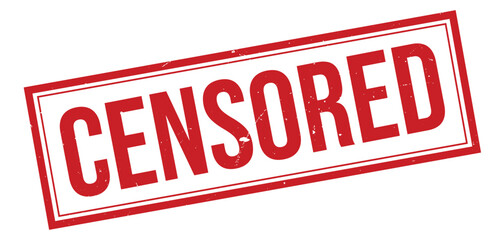 Censored stamp, Censored sign on red ink, Censored vector, Censored sticker, Censored sticker, Censored distressed texture on white background