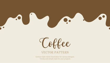 Abstract coffee splash background with elegant script text and subtle texture for beverage branding