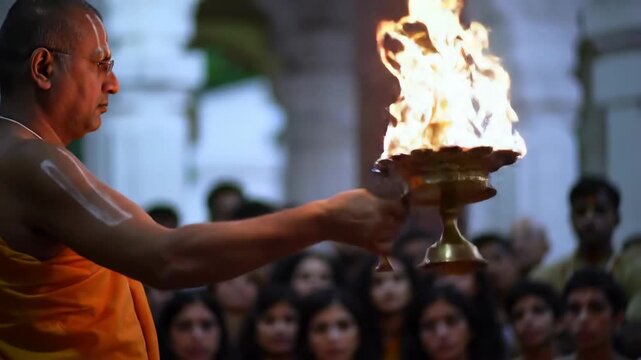 Religious Ceremony:  Burning Lamp Offering