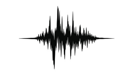 Dynamic sound wave visualization representing audio or music
