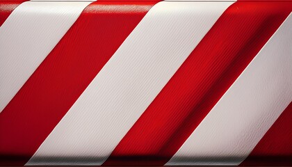 diagonal safety tape with red and white stripes