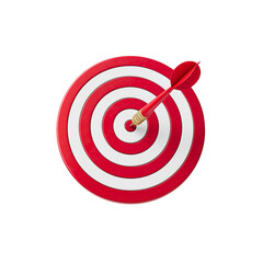 Red dart in the exact center bullseye transparent
