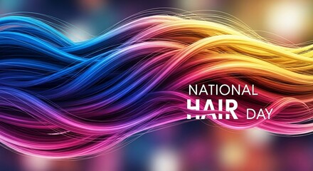 Vibrant Colorful Hair Day Celebration.