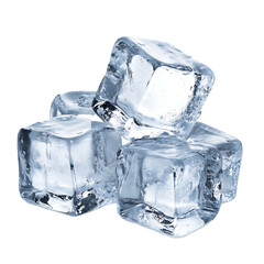 Obraz premium Crystal Clear Ice Cubes Refreshing Stock Photo for Drinks, Food, and More