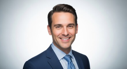 Professional Business Man Portrait Studio Shot.