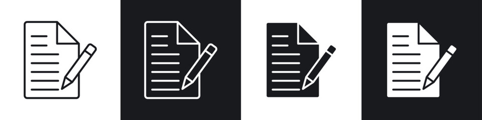 Note icon symbol collection on white background. © Bsbd