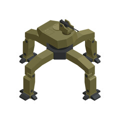 Conceptual isometric design of a quadruped military robot for future warfare scenarios