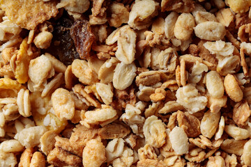 Homemade Granola with Nuts and Seeds Food Background