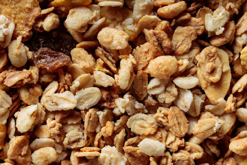 Homemade Granola with Nuts and Seeds Food Background