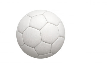 Fototapeta premium Classic white soccer ball rotating on a transparent background, perfect for sports-themed projects
