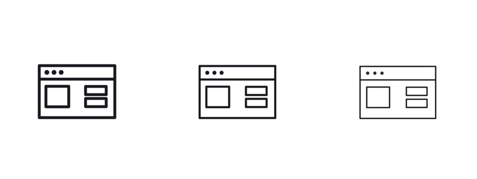 Website UI design icon vector Logo Designs - Stock vectors.