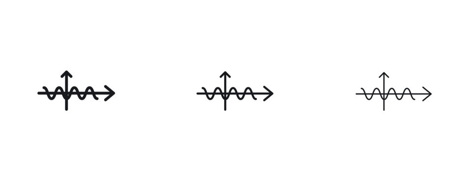 Wave sine icon vector Logo Designs - Stock vectors.