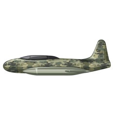 Vintage Camouflaged Jet Plane Side View Illustrating Air Force Power