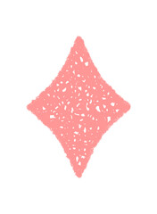 Pink crayon magic firework star sketch with flare and shine. Spark symbol as hand drawn icon. Graphic element with magical style for festive backgrounds and holiday decor.