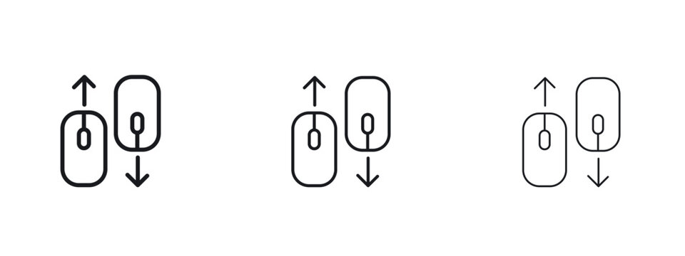 Scroll down up icon vector Logo Designs - Stock vectors.