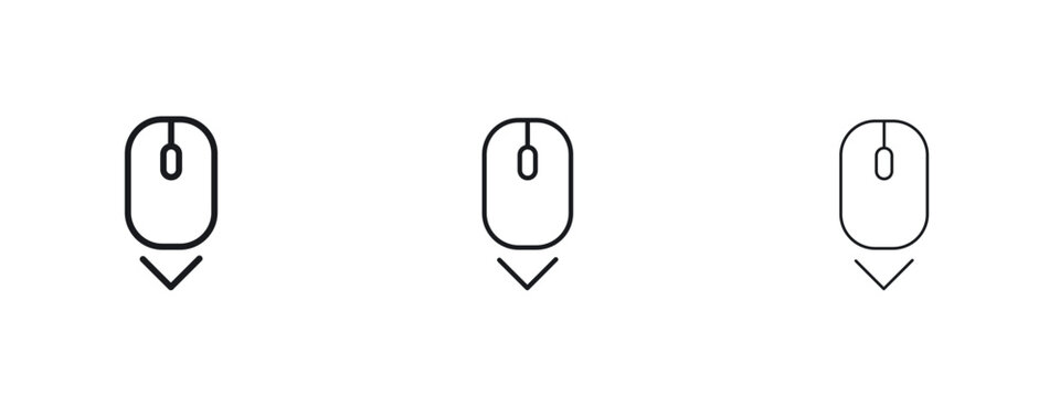 Scroll down computer mouse icon vector Logo Designs - Stock vectors.