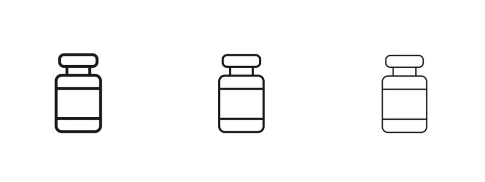 Prescription bottle icon vector Logo Designs - Stock vectors.
