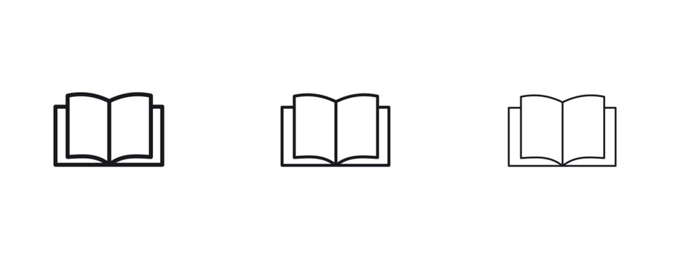 open book icon vector Logo Designs - Stock vectors.