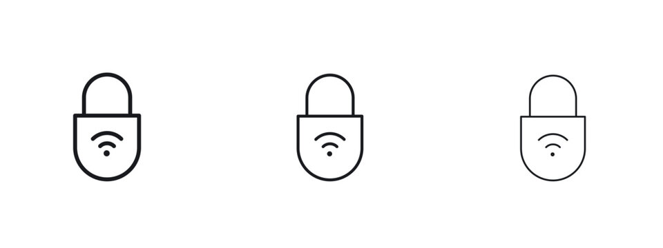 Nfc lock icon vector Logo Designs - Stock vectors.