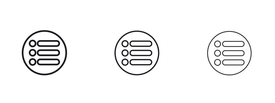 Menu list button icon vector Logo Designs - Stock vectors.