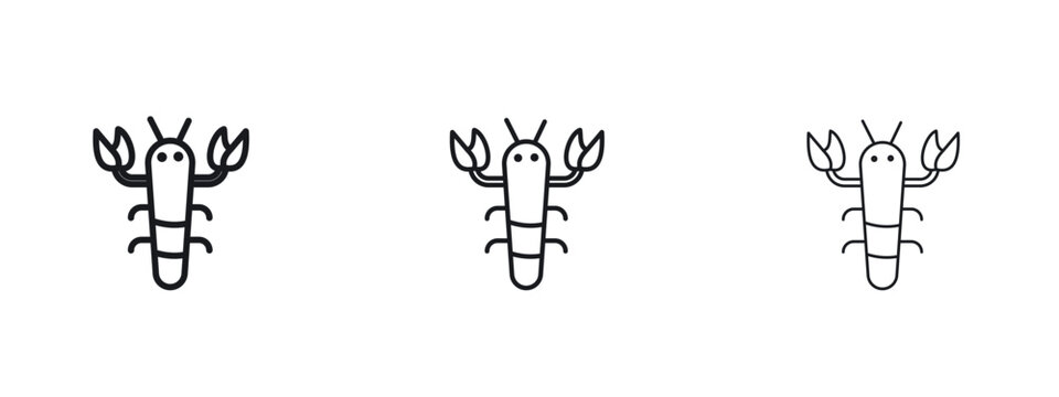 Lobster icon vector Logo Designs - Stock vectors.