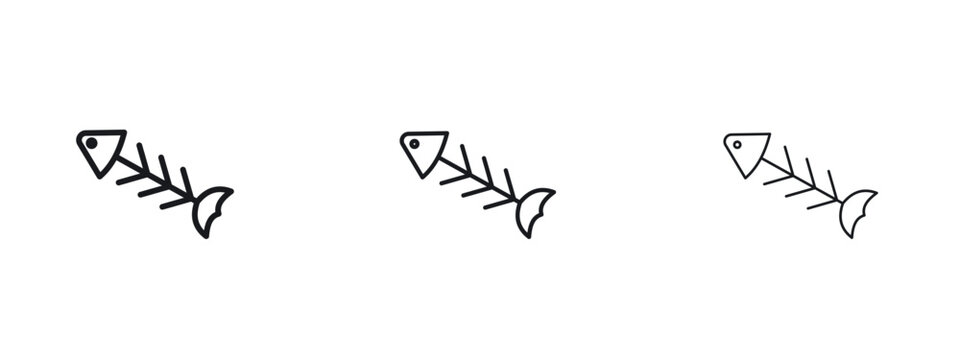 Fish bones icon vector Logo Designs - Stock vectors.