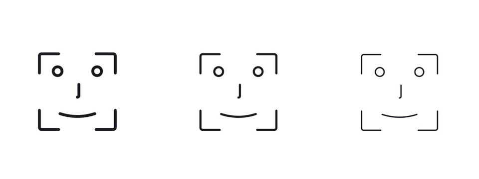 Face id icon vector Logo Designs - Stock vectors.