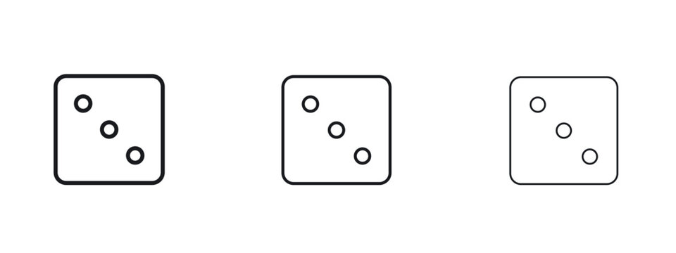 Dice three icon vector Logo Designs - Stock vectors.