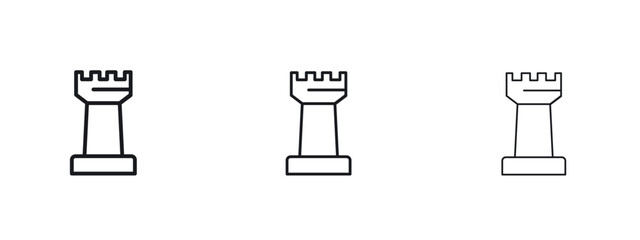 Chess rook icon vector Logo Designs - Stock vectors. © Bsbd