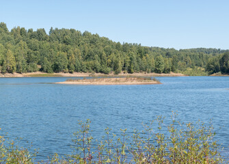 A beauty of nature of lake in the woods.