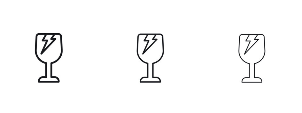 Box fragile icon vector Logo Designs - Stock vectors.