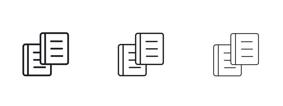 Book copy icon vector Logo Designs - Stock vectors.