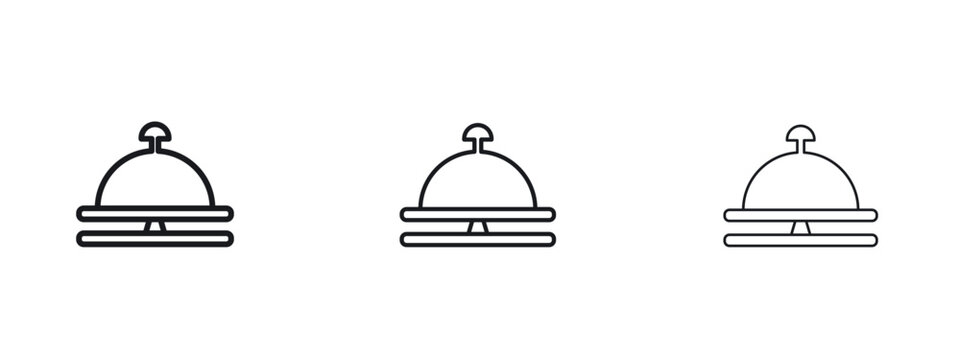 Bell concierge icon vector Logo Designs - Stock vectors.